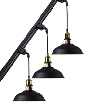 Load image into Gallery viewer, Sloped Position Track Light Fixture E26 Base Metal Black Vintage Design Hanging Lamp Inclined Roof
