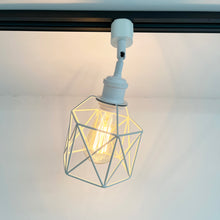 Load image into Gallery viewer, White Hollow Cage Metal Shade Track Light Rotated Tilt Adjustable Accent Lighting Vintage Design