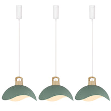 Load image into Gallery viewer, Track Pendant Light with Multi Color Iron Shade, Adjustable Length with 3 light for Home Lights