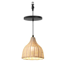 Load image into Gallery viewer, Ceiling Spotlights Remodel Droplight Rattan Shade Modern Design Hanging Light Conversion Kit For E26 Ceiling Lamp