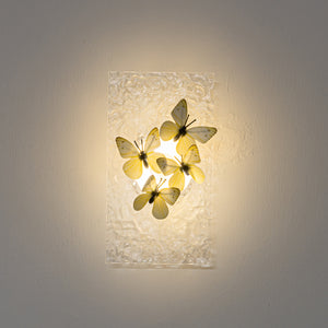 Clear Ripple Background With Cute Beige Butterfly Battery Run Remote Night Light For Bedsides Home