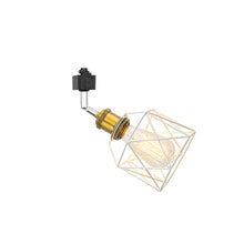 Load image into Gallery viewer, White Hollow Cage Metal Shade Track Light Rotated Tilt Adjustable Accent Lighting Vintage Design
