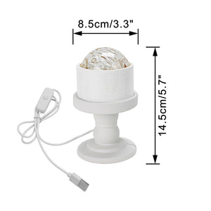 USB Cable Table Lamp Dynamic Water Ripple With Ceramic Base Decorative Light Modern Design