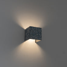 Load image into Gallery viewer, Blue &amp; Silver Glass Diamond Square Remote Control Battery Lamp No Wire Required