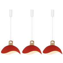 Load image into Gallery viewer, Track Pendant Light with Multi Color Iron Shade, Adjustable Length with 3 light for Home Lights