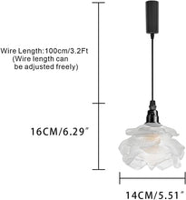 Load image into Gallery viewer, Flowers Shade Glass Track Light E12 Base 3.2Ft Adjusted Modern Track Lamp For Kitchen Stairs