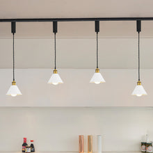Load image into Gallery viewer, Remote Control RGB LED White Track Pendant Light Brown Bronze E26 Base Adjusted Fixture Vintage Style