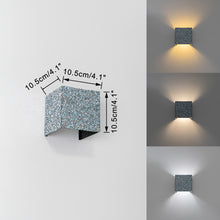 Load image into Gallery viewer, Blue &amp; Silver Glass Diamond Square Remote Control Battery Lamp No Wire Required