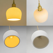 Load image into Gallery viewer, White Ceramics Shade Slope Position Roof Track Light  Adjustable Cord Pendant for Tilt Position