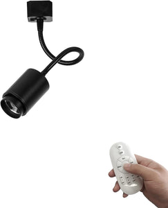 Adjust Light Angle Black/White Mini Track Mount 7W LED Spotlight Stepless Dimming Remote Control
