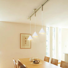 Load image into Gallery viewer, White Or Black Metal Lampshade Track Light Adjusted Cord E12 Base Modern Track Lamp Customizable