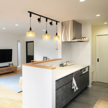 Load image into Gallery viewer, Flowers Shade Glass Track Light E12 Base 3.2Ft Adjusted Modern Track Lamp For Kitchen Stairs