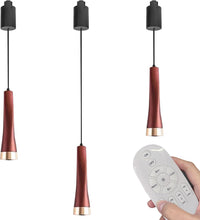 Load image into Gallery viewer, 3-Light Track Pendant Light Remote Control with Dimmable Smart Led Light Adjustable Length for Decor