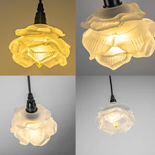 Load image into Gallery viewer, Flowers Shade Glass Track Light E12 Base 3.2Ft Adjusted Modern Track Lamp For Kitchen Stairs