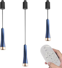Load image into Gallery viewer, 3-Light Track Pendant Light Remote Control with Dimmable Smart Led Light Adjustable Length for Decor