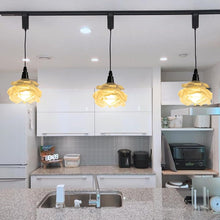 Load image into Gallery viewer, Flowers Shade Glass Track Light E12 Base 3.2Ft Adjusted Modern Track Lamp For Kitchen Stairs