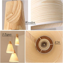 Load image into Gallery viewer, Wooden Socket Pendant Light Track Light Pendants  Decoratefor  Pendant Lights for Kitchen