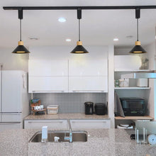 Load image into Gallery viewer, Dimmable Remote Control Wide Range Lighting Wood Black Metal Shade Vintage Track Light