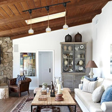 Load image into Gallery viewer, White Ceramics Shade Slope Position Roof Track Light  Adjustable Cord Pendant for Tilt Position