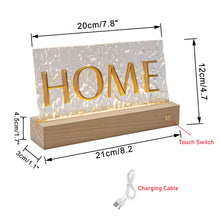 Load image into Gallery viewer, Rechargeable Battery Touch Switch LED Welcome Board Lighting Store Sign Light Natural Wood