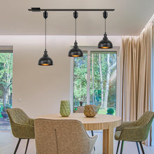 Load image into Gallery viewer, Adjustable Height Track Pendant Lighting Black Lamp Industrial Vintage With Remote Control