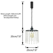 Load image into Gallery viewer, Crystal Metal Wired Track Lamp 3.2Ft Adjusted Freely E26 Base Modern Design for Bar Home Decor
