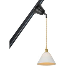 Load image into Gallery viewer, White Ceramics Shade Slope Position Roof Track Light Adjustable Cord Pendant for Tilt Position