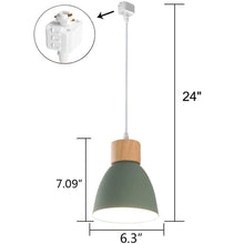 Load image into Gallery viewer, Track Pendant Lights Macaron Aluminum Dark Green Shade
