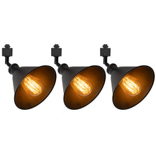 Load image into Gallery viewer, Black Track Head Light Rotatable Tilt Adjusted Accent Lighting Retro Design