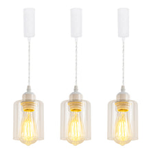 Load image into Gallery viewer, Track Pendant Lights Without Tool Freely Adjustable Cord Clear Glass Shade