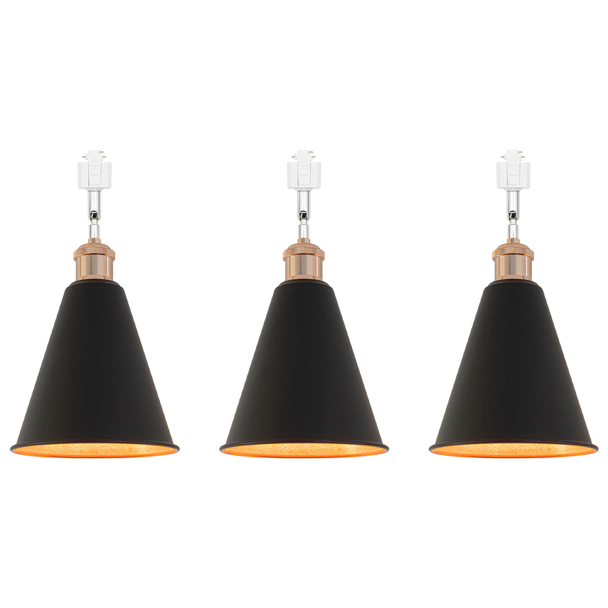 Rotatable Tilt Adjusted Track Head Light French Gold Base Cone Metal B