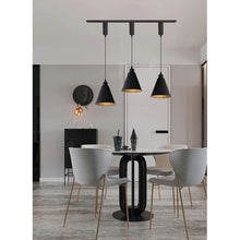 Load image into Gallery viewer, Track Pendant Lights Freely Adjustable Cord Black Cone Shade