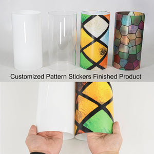 Customized Pattern Stickers Dimmable Night Light Acrylic Shade Table Lamp