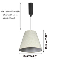 Load image into Gallery viewer, Track Pendant Lights Freely Adjustable Cord Cloth Shade Loft Hallway Lamp