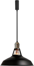 Load image into Gallery viewer, Track Pendant Lights Freely Adjustable Cord Black Metal Shade Loft Hallway Lamp
