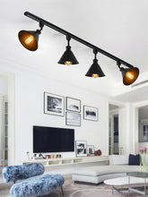 Load image into Gallery viewer, Black Track Head Light Rotatable Tilt Adjusted Accent Lighting Retro Design