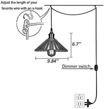 Load image into Gallery viewer, Plug-in Art Deco Handmade Glass Pendant Lighting
