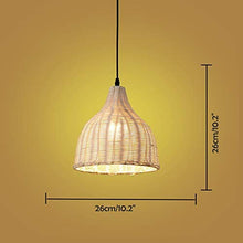 Load image into Gallery viewer, Creative Retro Rattan Lampshade Plug-in Pendant Light On/Off Dimmer Switch