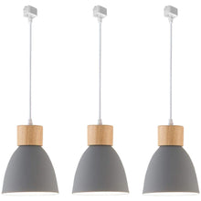Load image into Gallery viewer, Track Pendant Lights Macaron Aluminum Grey Shade