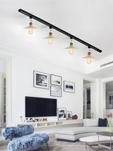 Load image into Gallery viewer, Rotatable Tilt Adjusted Track Head Light Matte Brass Finish Base Metal Shade Retro Design