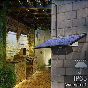 Solar Powered Wall Sconce with Automatic On/Off Sensor LED Light