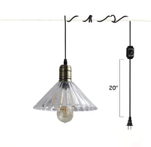 Load image into Gallery viewer, Plug-in Art Deco Handmade Glass Pendant Lighting