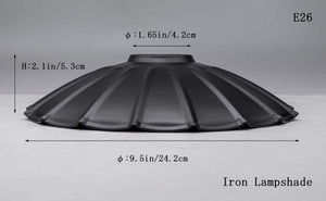 4-Pack 9.5"Classic Metal Bulb Guard Iron Black Light Shade Decorative Lamp Shade Wall Sconce