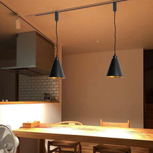 Load image into Gallery viewer, Track Pendant Lights Freely Adjustable Cord Black Cone Shade