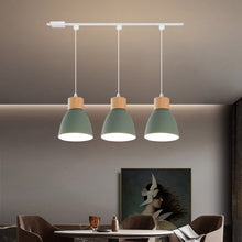 Load image into Gallery viewer, Track Pendant Lights Macaron Aluminum Dark Green Shade