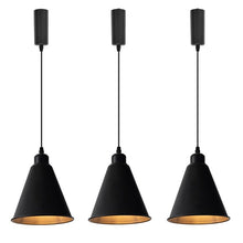 Load image into Gallery viewer, Track Pendant Lights Freely Adjustable Cord Black Cone Shade