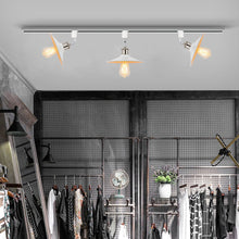 Load image into Gallery viewer, Rotatable Tilt Adjusted Track Head Light Bright Nickel Base Metal Shade Retro Design