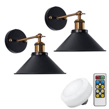Load image into Gallery viewer, Battery LED Puck Bulb E26 Lamp Holder with Remote Control