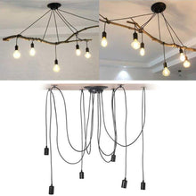 Load image into Gallery viewer, Vintage 6 head Chandelier Bulb Pendant Lights
