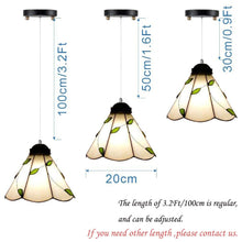 Load image into Gallery viewer, Battery Operated Pendant Light Adjustable Iron Cable Wireless Remote Tiffany Glass 1-Pack